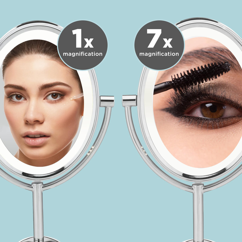Corded makeup mirror outlet